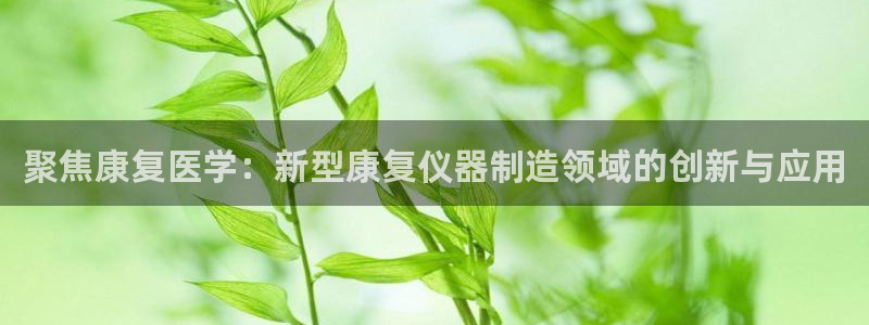 意昂3新能源：聚焦康复医学：新型康复仪器制造领域的创新与应用