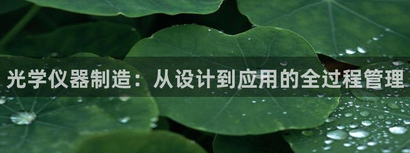 意昂体育3平台：光学仪器制造：从设计到应用的全过程管理