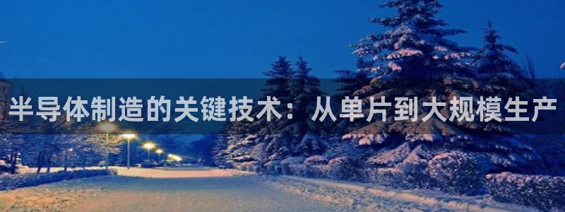 意昂体育3平台APP：半导体制造的关键技术：从单片到大规模生