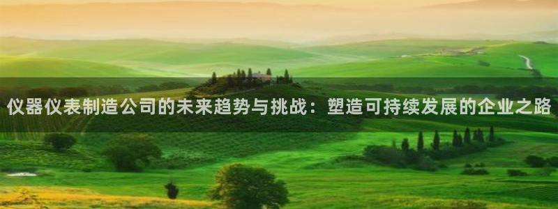 注册意昂3：仪器仪表制造公司的未来趋势与挑战：塑造可持续发展