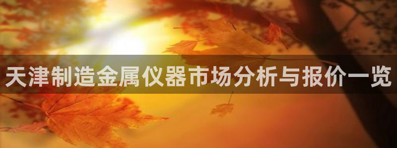意昂3娱乐：天津制造金属仪器市场分析与报价一览