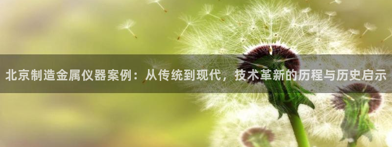 意昂体育3平台注册：北京制造金属仪器案例：从传统到现代，技术